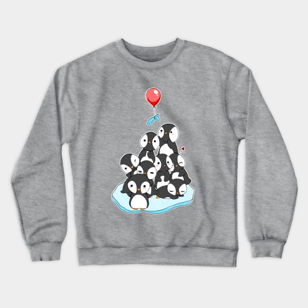 Penguin Mountain Crewneck Sweatshirt by linkitty
